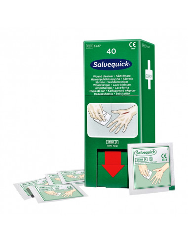 Salvequick salviette detergenti per ferite 40 pezzi, Ordina in
