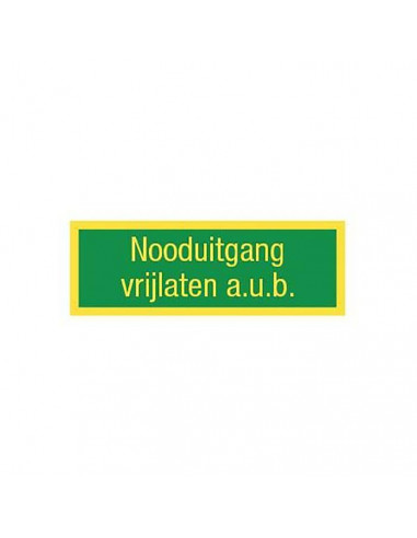 Nooduitgang vrijlaten pvc fotolum 250x90mm