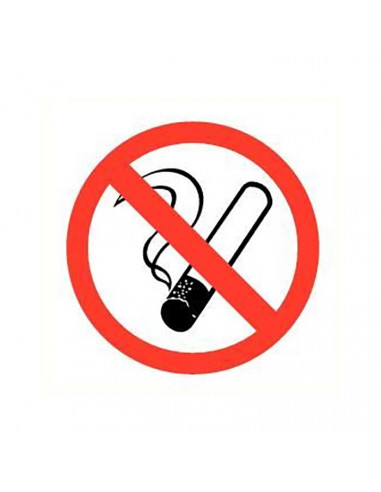 Placa rígida proibida de fumar em torno de 20cm
