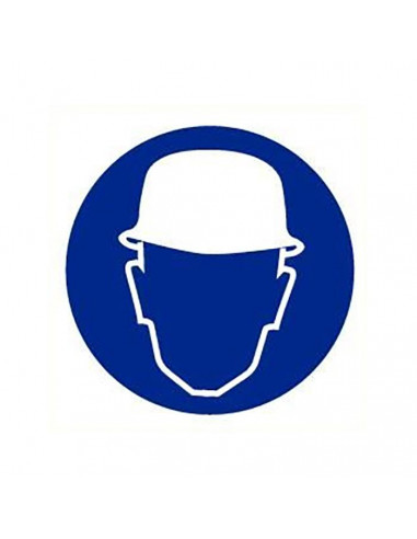 Safety helmet mandatory Vinyl sticker around 20cm