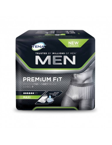 TENA Men Premium Fit Sous-Vêtements Protecteurs Niveau 4 L 10