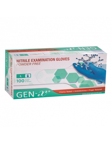 Gen-X Nitril Handschoenen Poedervrij Blauw 100 stuks