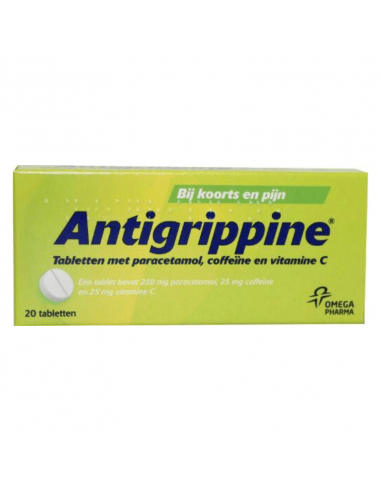 Antigrippine paracetamol 250 mg 20 tabliet