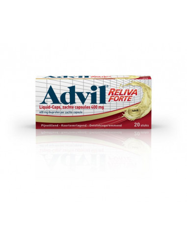 Advil Reliva Forte cápsulas líquidas 400 mg 20 cápsulas