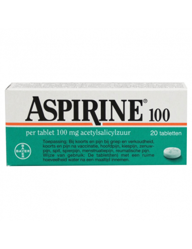 Aspirin 100 mg 20 tabletter