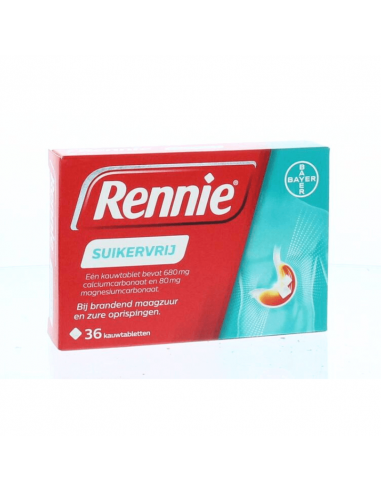 Rennie sugar free 36 tablets