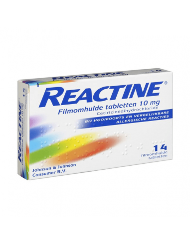 Reactine 10mg allergy 14 tablets