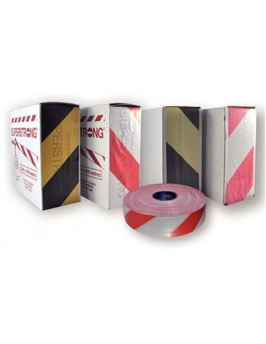 Barrier tape red/white MAXITAPE 0.1mm 500m