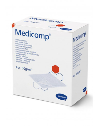 MEDICOMP Sterile gauze compress 4-layer 10 x 10 cm 50 pieces