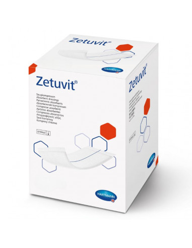 Compressa absorvente Zetuvit não estéril 10 x 10 cm 30 peças