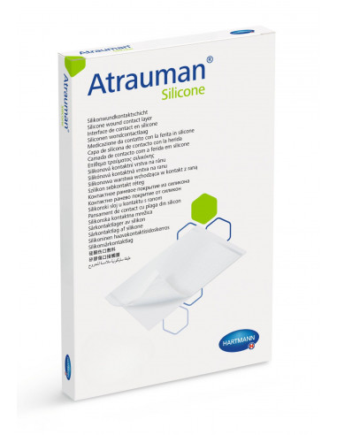 Atrauman Compresa de silicona para heridas 7,5 x 10 cm 10 unidades