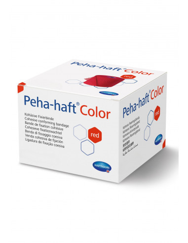 Bandage de fixation Peha-haft Color rouge 20 mx 6 cm