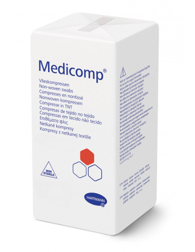 Medicomp gasas no tejidas 5 x 5 cm 4 capas 100 piezas