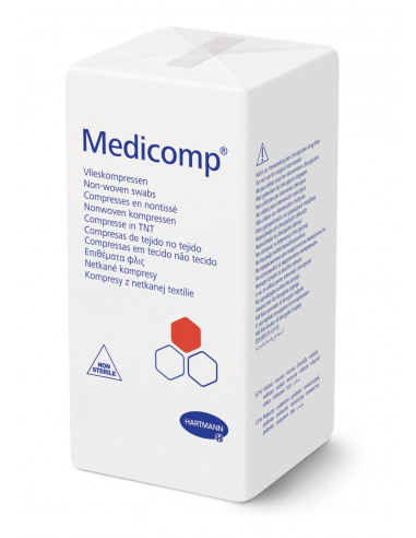 Medicomp gaze non woven 5 x 5 cm 4 lag 100 stk