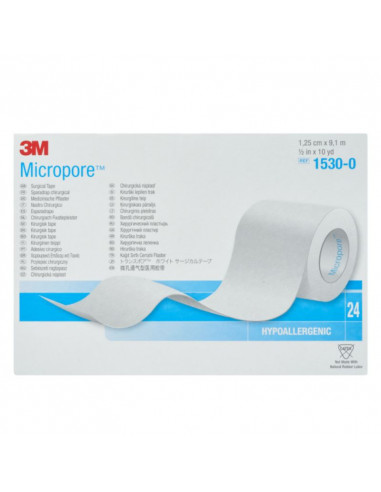 3M Micropore hechtpleister 1,3 cm x 9,1 m 24 stuks