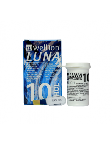 Testovacie prúžky na cholesterol Wellion Luna 10 kusov