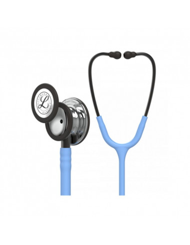 Estetoscópio Littmann Classic III 5959 peitoral espelhado, tubo azul celeste, haste cor de fumaça 2ª chance