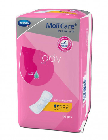 MoliCare Premium Lady Pad inlegkruisjes 1,5 druppel 14 stuks