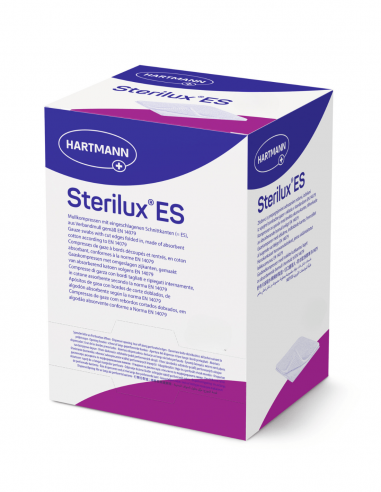 Sterilux ES 8-laags steriel gaaskompres 10 x 10 cm 2 x 25 stuks