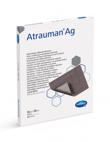 Atrauman AG zalfkompres 10 x 10 cm 10 stuks