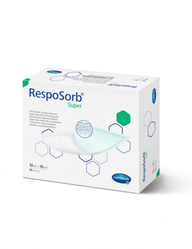 Resposorb Super Absorberend verband 10 x 10 cm 10 stuks