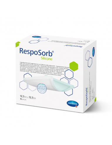 Resposorb Bandage absorbant en silicone 12,5 x 12,5 cm 10 pièces