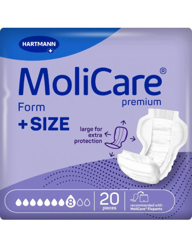 MoliCare Premium Form +TAMAÑO 8 Gotas 20 piezas