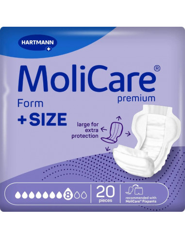 MoliCare Premium Form +SIZE 8 Druppels 20 stuks
