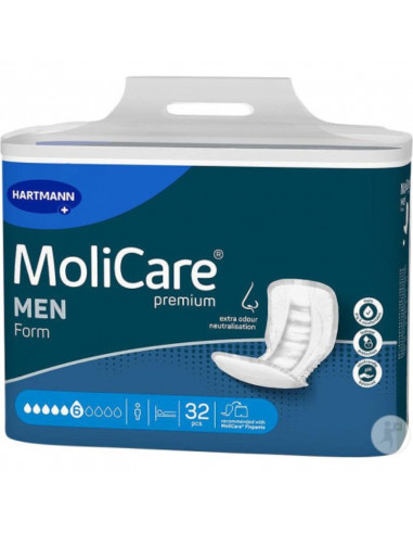 MoliCare Premium 6 Drops for Men inserções 32 peças