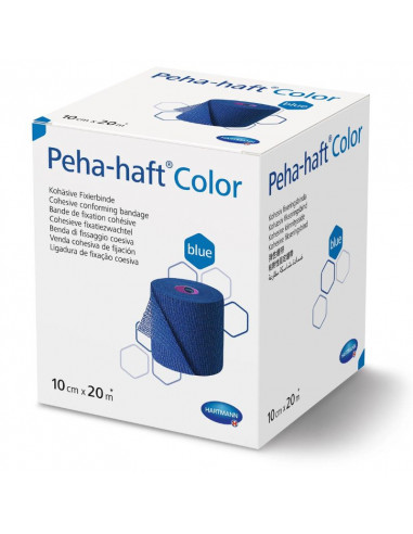 Peha-haft Color Blue selbstklebende Binde 10cm x 20m