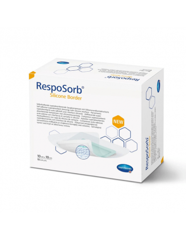 Resposorb Silicone Border absorberend verband 10 x 10 cm 10