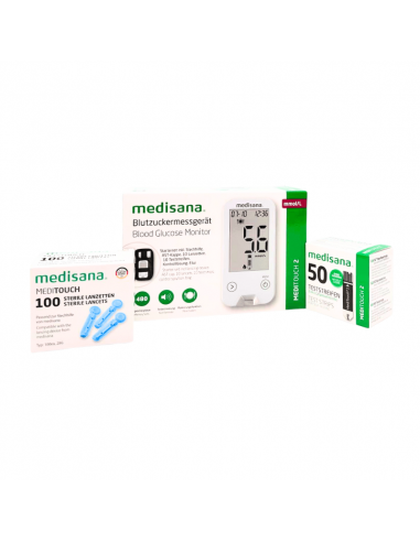 Medisana MediTouch2 Blutzuckermessgerät Starterpaket Plus