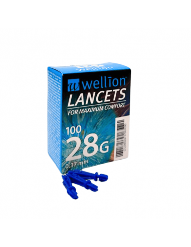 Lancetas Wellion 28G 100 piezas