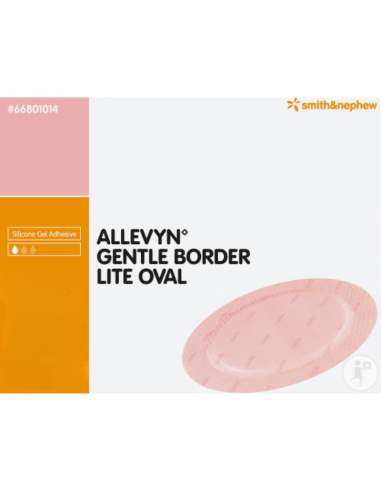 Allevyn Gentle Border Lite Foam Bandage 13,1 x 15,2 cm oval 10 stycken