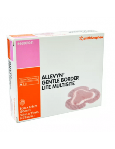 Allevyn Gentle Border Lite Medicazione in schiuma multisito 8 x 8,4 cm 10 pezzi