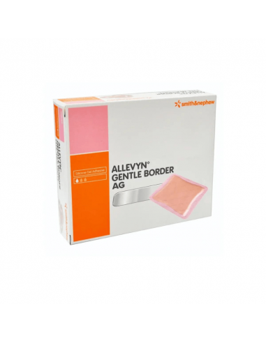 Allevyn AG Gentle Border schuimverband 7,5 x 7,5 cm 10 stuks