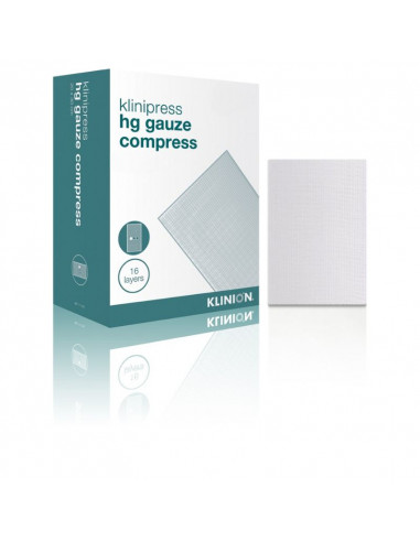 Compressa de gaze estéril Klinion HG 16 camadas 20 x 30 cm 20 peças