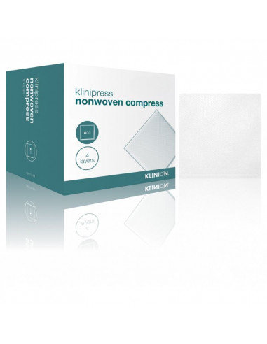 Klinion non woven steriel gaaskompres 4-laags 5 x 5 cm 100 stuks