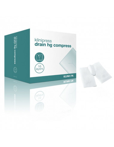 Klinion Split Compress 16-lagers 10 x 10 cm 50 st