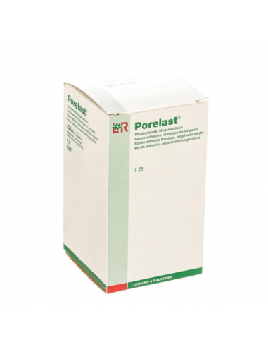 Porelast zelfklevend verband korte rek 2,5m x 8cm