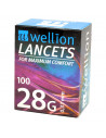 Lancetas Wellion 28G 100 peças