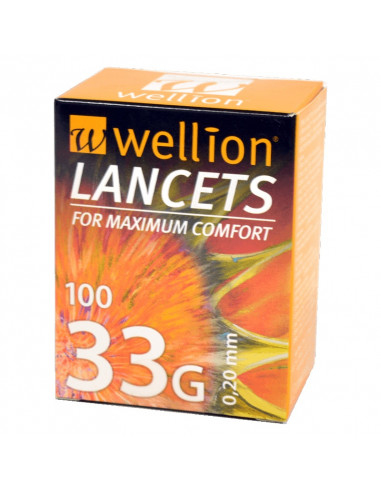 Wellion 33G lancets 100 pieces