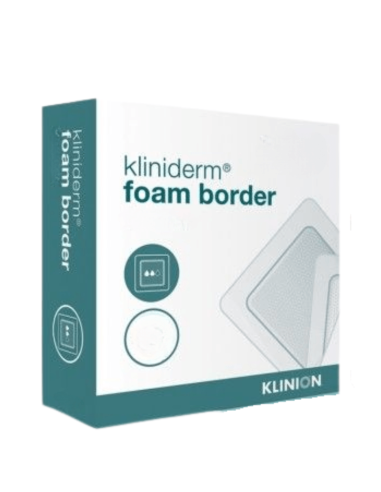 Klinion Kliniderm Foam Border Bandaż piankowy 10 x 10 cm 10 sztuk