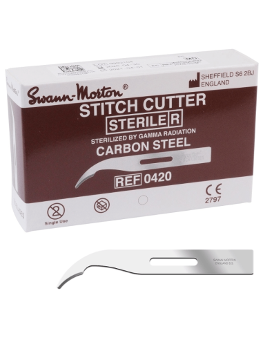 Swann Morton Carbon Short Stitch Cutter steriel 100 stuks