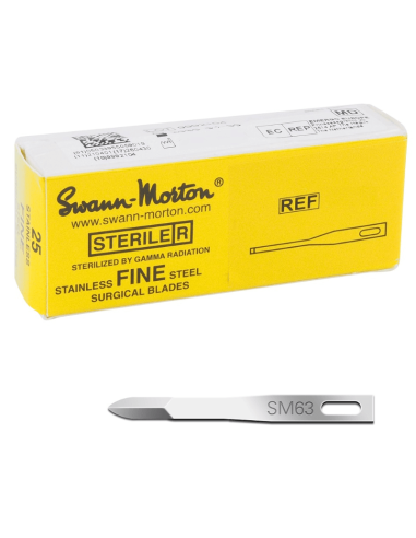 Swann Morton SM63 fijne steriele scalpelmesjes 25 stuks