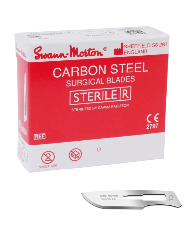 Swann Morton Carbon Nr. 10 steriele mesjes 100 stuks