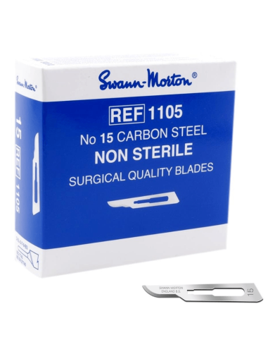 Swann Morton Carbon Nr. 15 niet steriele mesjes 100 stuks