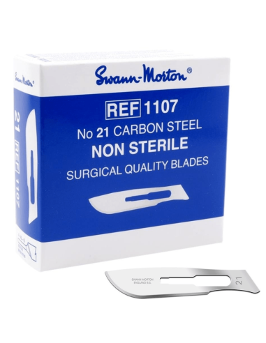Swann Morton Carbon Nr. 21 niet steriele mesjes 100 stuks