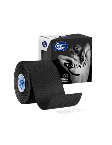 CureTape Classic kinesiotape Preto 5 cm x 5 m
