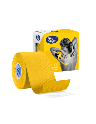 Bande kinésiologique CureTape Classic Jaune 5 cm x 5 m